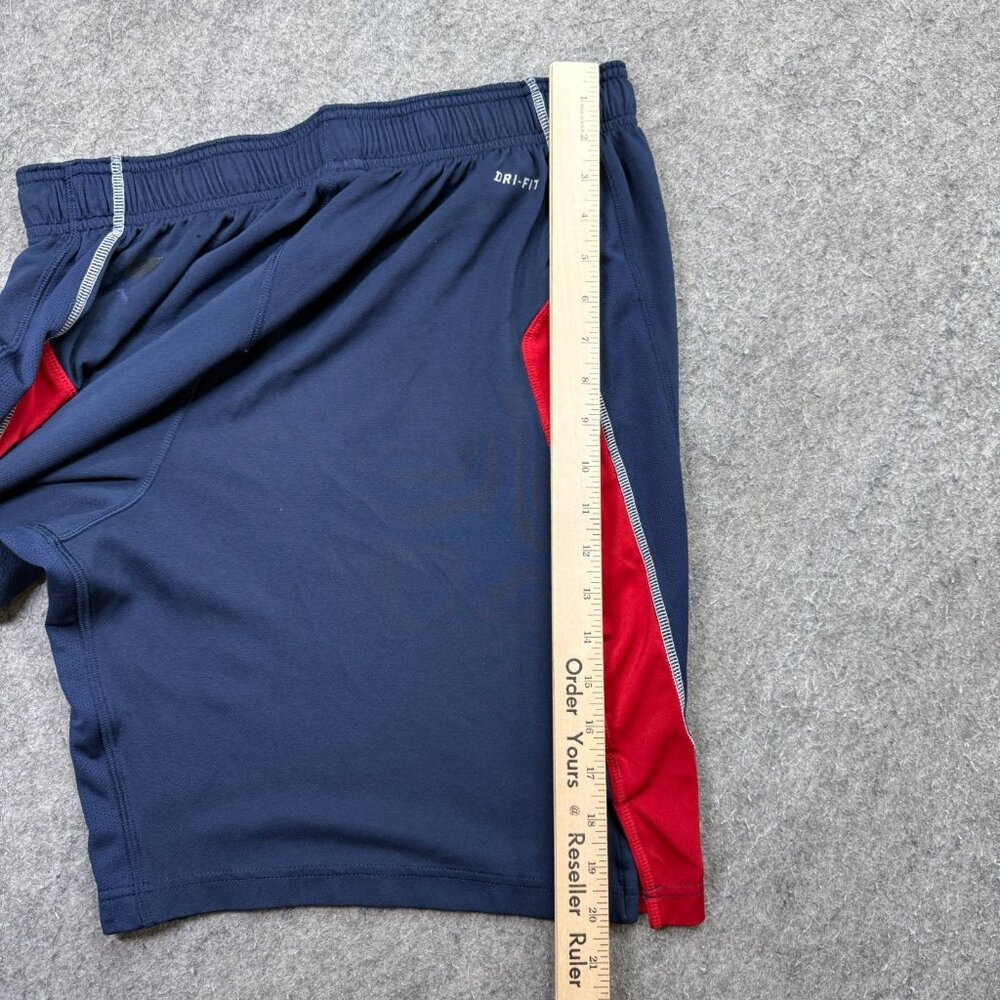 Atlanta Braves Nike Shorts Men M Blue Training 10" Woven Authentic DRI-FIT MLB - Picture 13 of 16